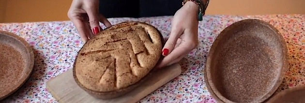 Búzakorpa ovális tányér kenyérsütéshez